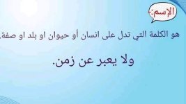أقسام الكلام للمرحلة الإبتدائية بطريقة سهلة و بسيطة