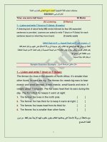 اختبارات  connect 4 مع نصوص الاستماع الصف الرابع المنهاج المصري