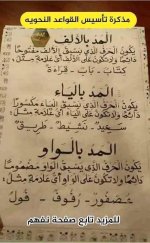 مذكرة تأسيس نحو للصفوف الأولى