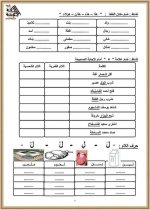 مذكرة ممتازة أنشطة وتدريبات
لغة عربية الصف الأول الإبتدائي