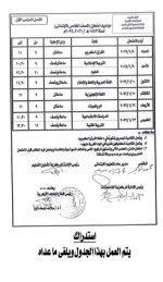 استدراك جداول امتحانات الفصل الدراسي الأول للمرحلة "الابتدائية و الإعدادية و الثانوية