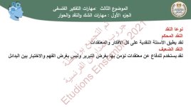 فلسفة للصف الأول الثانوي ترم أول 2022 مناهج مصر