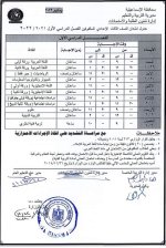 جداول مواعيد امتحانات الفصل الدراسي الأول للعام الدراسي 2022/ 2021 في الاسماعيلية