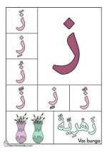 بطاقات الحروف العربية مع الحركات القصيرة جاهزة للطباعه والاستخدام