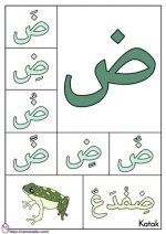 بطاقات الحروف العربية مع الحركات القصيرة جاهزة للطباعه والاستخدام