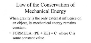 قانون حفظ الطاقة الميكانيكية