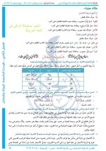 حل عربي الوحدة الخامسة الصف السابع الفصل الثاني 2022 منهاج سوريا