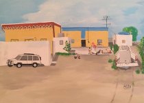 فنان تشكيلي يبدع في رسم المساكن الشعبية القديمة بجازان