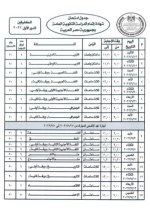 التعليم تعتمد جداول امتحانات الدور الأول للثانوية العامة للعام 2023 المنهاج المصري