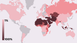 كم يبلغ عدد المسلمين في العالم