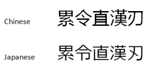 الفرق بين اللغة الصينية واليابانية
