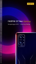 تسريب مواصفات و صورة هاتف Realme GT Neo Gaming المخصص للألعاب