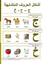 تمارين لتثبيت حفظ الحروف المتشابهة للسنة الاولى