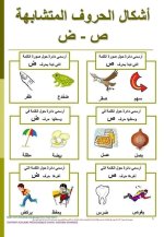 تمارين لتثبيت حفظ الحروف المتشابهة للسنة الاولى