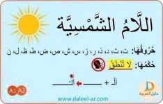 بطاقات قرائية لكلمات ب ال الشمسية و ال القمرية