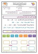 أقسام الكلام لغة عربية للصف الرابع الأبتدائي ترم أول 2022