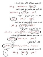 أسئلة على منهج أكتوبر علوم الصف الرابع مجاب عنها