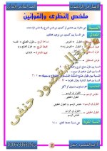 مراجعة نهائية فى الرياضيات للصف السادس الأبتدائي ترم أول